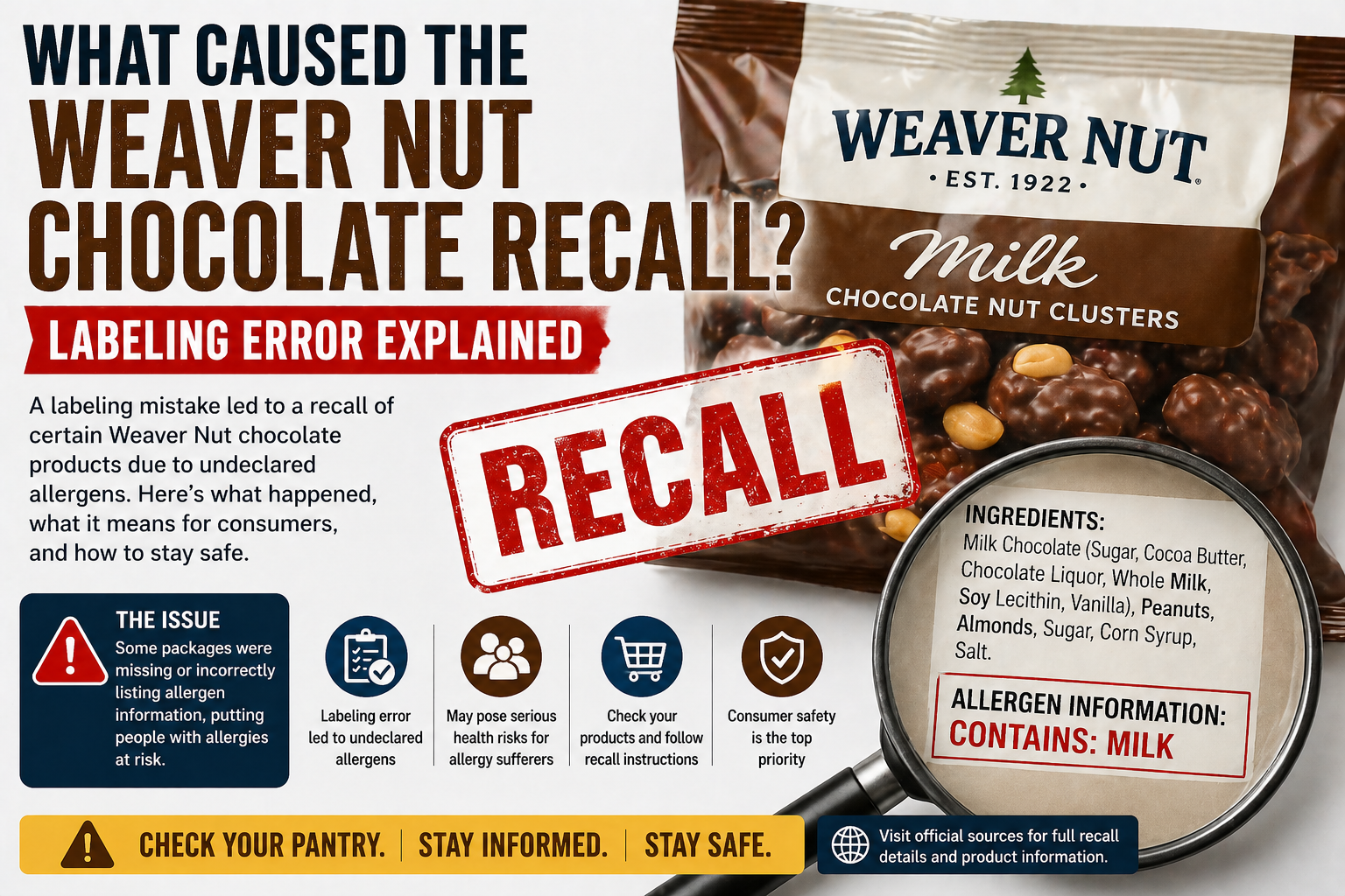weaver nut company chocolate recall